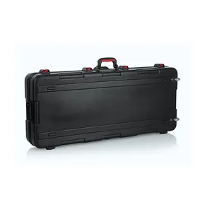 Molded Flight Case for 61-Note Keyboards with Approved Locking Latches and Recessed Wheels