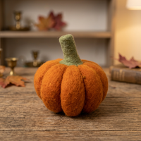 Décoration d'intérieur artisanale en feutre de laine écologique en forme de citrouille pour la récolte d'automne, Thanksgiving, Halloween, accent de table, OEM, vente en gros, export