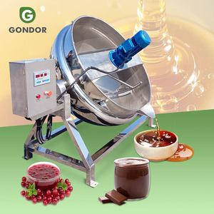 Marmite de cuisson et de mélange à double enveloppe chauffée à gaz et vapeur, avec agitateur, capacités 10L, 100L, 100 Gallons, 500 Litres - Product Image 1