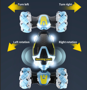 Voiture télécommandée 4x4 RC avec effets de torsion, lumières cool, musique dynamique, rotation à 360°, transformation à une touche, dérapage - Product Image 1