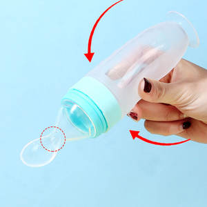 ขวดซิลิโคนเกรดอาหารสำหรับใส่<span class=keywords><strong>ข้าว</strong></span>บด ปลอดภัยและใช้งานง่าย พร้อมลวดลายสัตว์น่ารักและช้อนซิลิโคนนุ่ม สำหรับเด็กอายุ 0-12 <span class=keywords><strong>เดือน</strong></span> - Product Image 6