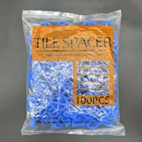 Tuiles en plastique rondes jaunes de 1,5 mm avec espaces, système de nivellement, boucle multifonctionnelle réutilisable, 100 pièces/sac