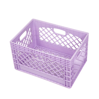 Boîte à lait en plastique robuste empilable de 24 QT