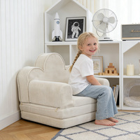 Sillón Infantil 2 en 1, Cómodo y Plegable, Sofá de Lectura para Niños y Niñas, para Sala de Juegos