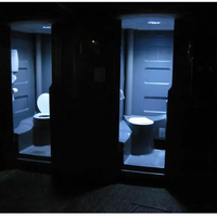 Lampu Atap Toilet Portabel Tenaga Surya Nirkabel OEM IP65 untuk Luar Ruangan dengan Sensor Gerak PIR Pencahayaan 360 Derajat