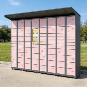 XinJu - Casillero Inteligente para Paquetes con Energía Solar, Estación de Recogida de Paquetes de Bajo Consumo, Quiosco de <span class=keywords><strong>Correos</strong></span> Resistente a la Intemperie para Parques Públicos - Product Image 1