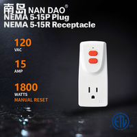 NANDAO ETL Onaylı Otomatik Sıfırlamalı 3 Prizli 15 AMP Topraklı Tek Prizli GFCI Adaptörü Çatı Buz Çözme ve Hastaneler için Kendi Kendini Test Eden