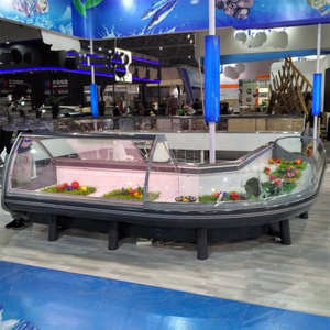 Boutique <span class=keywords><strong>boucherie</strong></span> viande fraîche poisson charcuterie affichage glacière vitrine jus côte à côte réfrigérateur chambre froide congélateur unité de réfrigération - Product Image 2