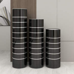 Désinfection intelligente 360 Armoire à <span class=keywords><strong>chaussures</strong></span> rotative moderne en bois haute verticale cylindrique Rack Home Door Storage Narrow - Product Image 5