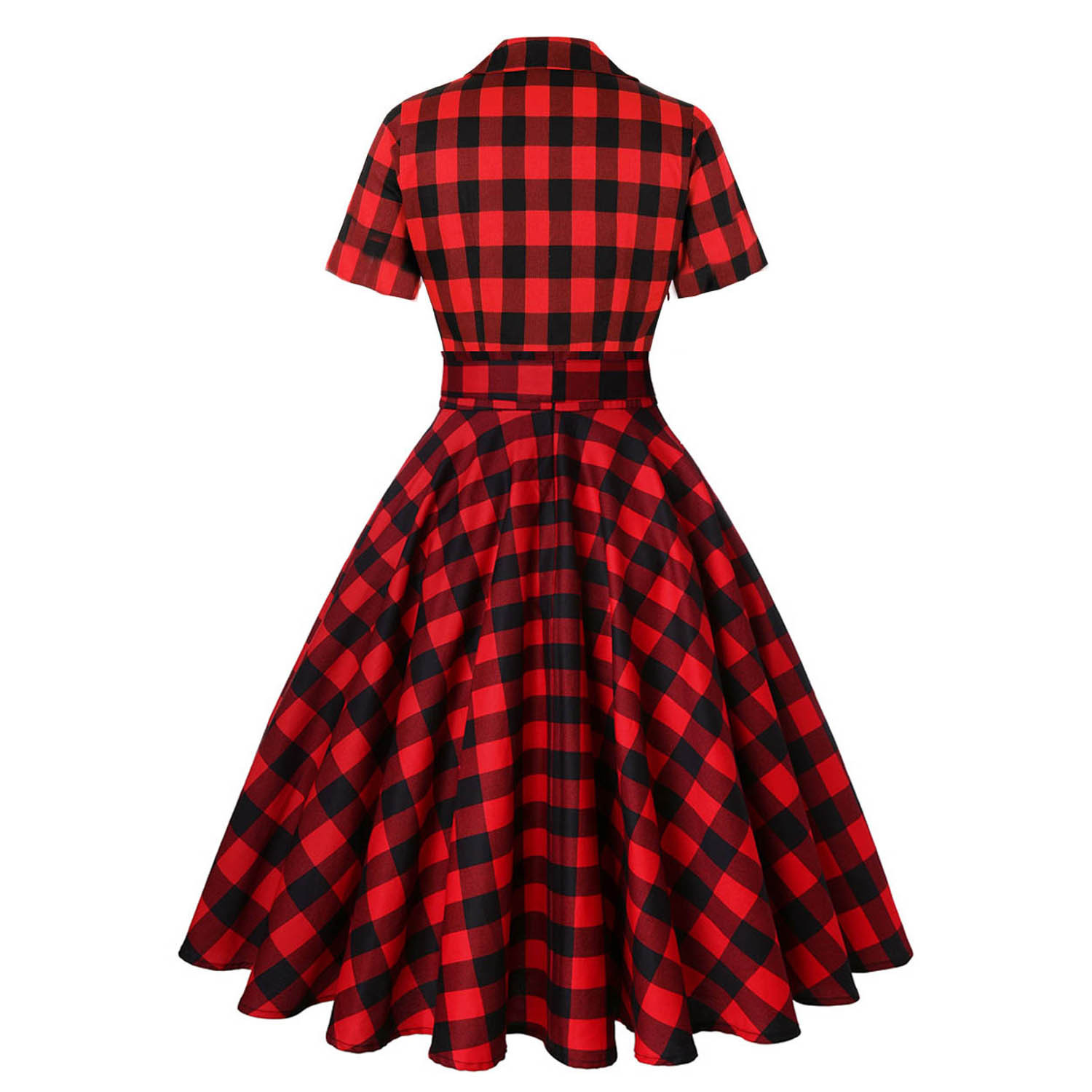 black dress with red petticoat Vintage Petticoat Dress Festive Black Red "Rain Swing Dress"