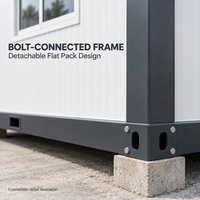 Maison conteneur préfabriquée de 20 pieds, bureau de chantier pour projet de construction