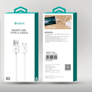 <span class=keywords><strong>C</strong></span>âble de téléphone portable <span class=keywords><strong>Devia</strong></span> blanc <span class=keywords><strong>USB</strong></span> 2.0 vers type-<span class=keywords><strong>c</strong></span> 5V 2A,1M fil de cuivre pur TPE charge de données - Product Image 3