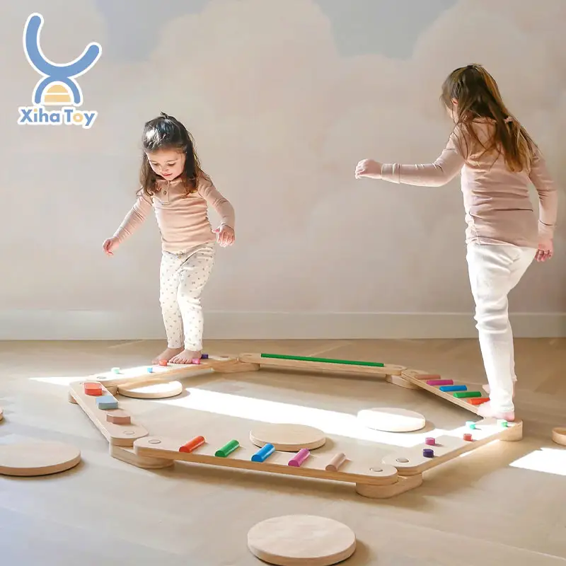 شعاع التوازن الخشبي من XIHA للأطفال ، ألعاب مونتيسوري للأطفال الصغار المتأرجحة ، تمرين الأطفال ، ملعب التوازن