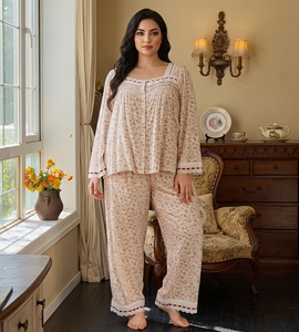 <span class=keywords><strong>Camicia</strong></span> <span class=keywords><strong>da</strong></span> <span class=keywords><strong>Notte</strong></span> Plus Size per Donna in <span class=keywords><strong>Viscosa</strong></span> e Cotone con Pizzo, Maniche Lunghe, Traspirante, ad Asciugatura Rapida, con Chiusura a Cordoncino - Product Image 1