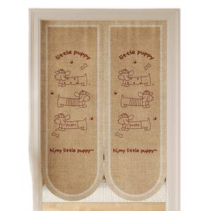 Simple Cartoon Fabric <b>Door</b> Curtain Waterproof Rod Pocket Left Right Biparting Open For Bedroom Study Kitchen - Product Image 4