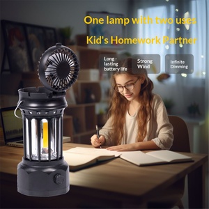 New <b>Solar</b>-Powered LED Camping <b>Light</b> Warm White Long Battery Life High Brightness Fan Strong Wind Resistance Waterproof Stainless - Product Image 2