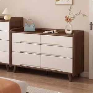 Meubles <span class=keywords><strong>de</strong></span> chambre à coucher modernes en <span class=keywords><strong>bois</strong></span> massif, commodes à tiroirs, rangements pour appartements et hôtels, armoires à 6 compartiments, vente en gros - Product Image 4