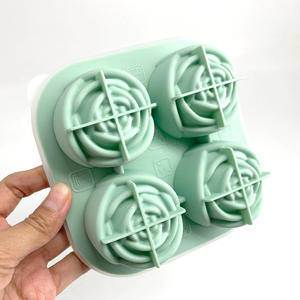 Moule en silicone pour glaçons en forme de <span class=keywords><strong>rose</strong></span> carrée, écologique, réutilisable, bricolage créatif, fabricant de glaçons en forme de fleur, de hockey sur glace et de crème glacée - Product Image 6