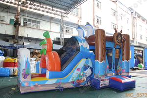 LilyToys Ocean Themed Jumping Châteaux Dauphin Tortue Gonflable Combo Bounce Toboggan aquatique pour enfants - Product Image 2