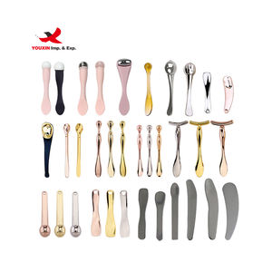 Spatule cosmétique en silicone pour massage anti-rides, applicateur de crème pour les yeux en jade et acier inoxydable, cuillère de massage pour approvisionnement mixte - Product Image 6