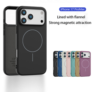 Best-seller pour 17air Étui de téléphone portable magnétique en TPU anti-chute givré pour iPhone 15 Protection de l'appareil photo Couleur personnalisée Velours - Product Image 1