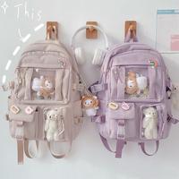 Sac à dos d'étudiant en toile de style japonais de grande capacité pour femmes sac de voyage d'inspiration coréenne pour les lycéens