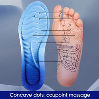 Semelles de sport élastiques en TPU EVA 4D à circulation d'air, amortissantes, avec coussinets de soutien de la voûte plantaire pour la marche quotidienne et les chaussures de sport