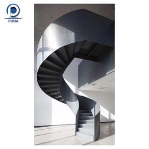 Garde-corps <span class=keywords><strong>en</strong></span> verre pour <span class=keywords><strong>escalier</strong></span> incurvé stable au design moderne personnalisé Prima Garde-corps <span class=keywords><strong>en</strong></span> tôle <span class=keywords><strong>d</strong></span>'acier au carbone - Product Image 1