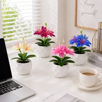 Fleurs artificielles, plantes artificielles d'intérieur, idéales, écologiques, durables, plantes en pot de bureau, décoration florale