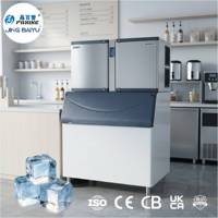 Machine à glaçons carrés en acier inoxydable, production élevée de 650 kg, refroidie par air, machine à glaçons automatique commerciale pour les magasins de thé et de boissons