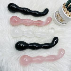 Vente en gros gode en cristal naturel baguette yoni en cristal de quartz rose baguette de cristal masseur pour femme sexy - Product Image 4