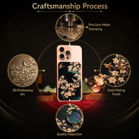 Pegatinas 3D en relieve de metal para la parte trasera del teléfono, regalo personalizado, decoración, venta directa de fábrica, ODM, OEM, pegatinas de lujo con textura para móviles, CE EN71