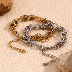 Nueva llegada 14K y 18K chapado en oro de acero inoxidable pulseras de las mujeres brazaletes finos - Product Image 1