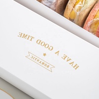 Boîtes de boulangerie pliantes en papier kraft avec logo et taille personnalisés Boîtes à biscuits carrées blanches