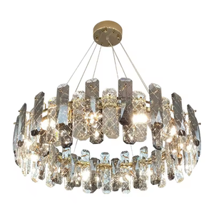 Hot Selling Modern Nordic Living Kitchen Home <b>Lighting</b> <b>Fitting</b> Decor <b>Gold</b> Circle K9 Crystal Chandelier - Product Image 4