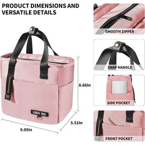 Reusable Insulated Outdoor Picnic Tote PEVA Cooler Bag Custom Waterproof Thermal Lunch Holder with Handle Travel Cooler Bags - Product Image 3