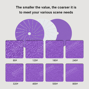 <span class=keywords><strong>3</strong></span> "75mm 600グリットサンドペーパー775Lサンディングペーパー丸型紫多穴サンディングディスクカスタムオービタルサンドペーパー車体用 - Product Image 3