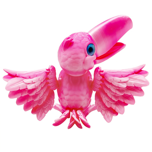 Figurine articulée de toucan imprimée en 3D avec yeux en verre, articulations mobiles, jouet anti-stress, décoration de bureau, cadeau oiseau, unisexe, à partir de 7 ans - Product Image 4