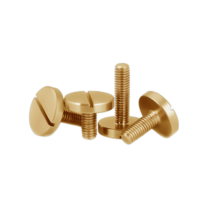 Tornillos de máquina de latón con cabeza plana grande ranurada GB833 DIN921 M2 M3 M4 M5 M6, tornillo de fijación de cobre con cabeza plana grande ranurada - Product Image 2