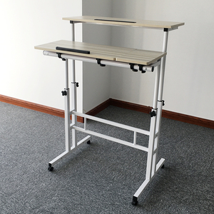 La taille blanche à usage domestique ajustent la <span class=keywords><strong>table</strong></span> debout avec des roues et la <span class=keywords><strong>table</strong></span> basse - Product Image 5