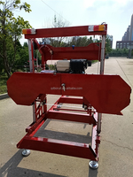 Scierie portative hydraulique diesel pour le travail du bois, scierie à bandes pour bois et billes de bois à vendre