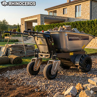 Mini Dumper Elettrico a Quattro Ruote, Compatto e Alimentato a Batteria per Cantieri Edili, Giardinaggio e Uso Agricolo