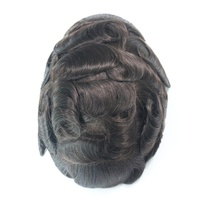 Prothèse capillaire respirante en dentelle suisse douce pour hommes, cheveux indiens, indétectable, légère, 6 pouces, patch capillaire pour hommes