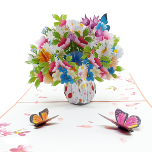 Tarjeta Pop-up 3D de Flor Cosmos Hecha a Mano en Vietnam, Diseño Personalizado, Corte Láser, Impresión Offset, Manualidades de Papel, Regalo Promocional - Product Image 2