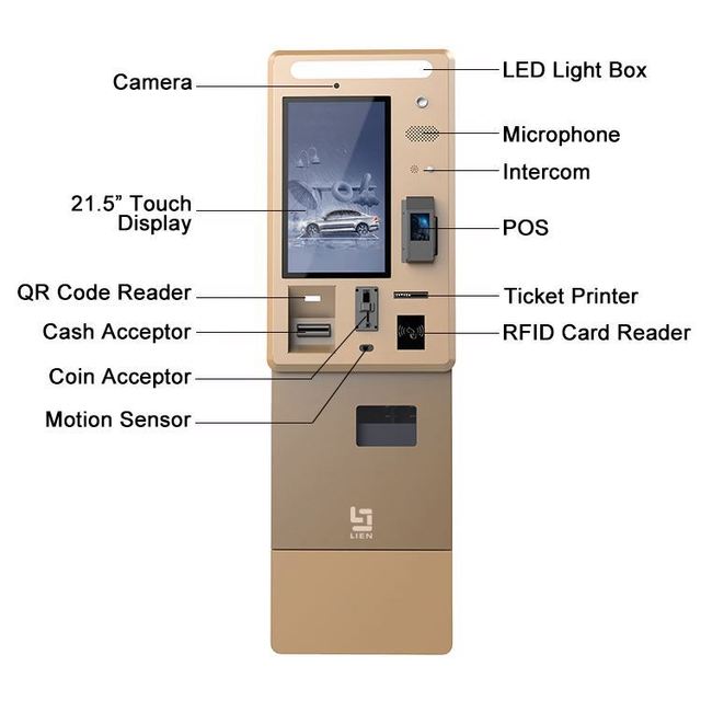 Custom Outdoor Floor Standing ATM Machine Parking Bill Payment Kiosk Weatherproof Terminal Manufacturer