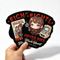 Etiqueta Adhesiva Impermeable con Diseño Personalizado de Dibujos Animados, Impresión de Etiquetas Holográficas de Vinilo, Hoja de Etiquetas Adhesivas con Corte Personalizado