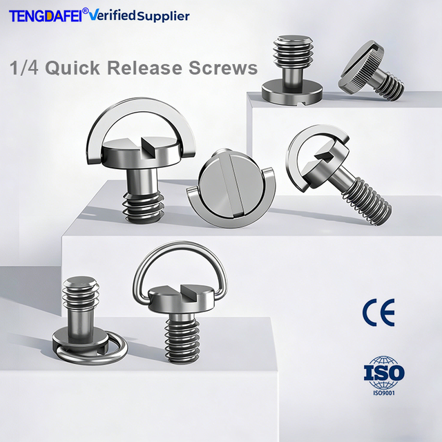 Hot Sale 1/4 Camera Quick Release Screw D Type Camera Mounting Screw Holder Quick Mounting Plate spy Tripod Camera Screws