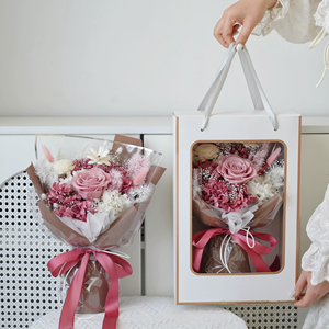 Bouquet éternel d'approvisionnement d'usine personnaliser Bouquet de roses éternelles pour toujours pour une <span class=keywords><strong>idée</strong></span> de cadeau VaseGift - Product Image 4