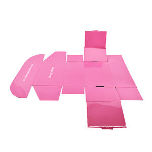 Boîtes pliantes en carton rose avec impression personnalisée, emballage de courrier Express, de vente en gros, 50 unités - Product Image 5