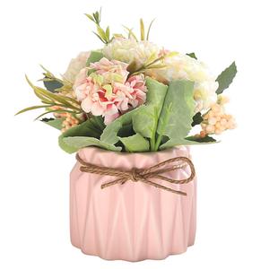 Mini vaso in ceramica personalizzabile rosa artificiale ortensia finto fiore di simulazione per Home Restaurant gratis per san valentino - Product Image 3